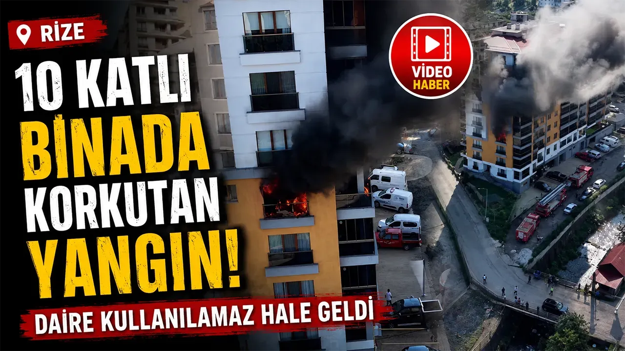 Ardeşen’de Apartman Yangını! Daire Kullanılamaz Hale Geldi