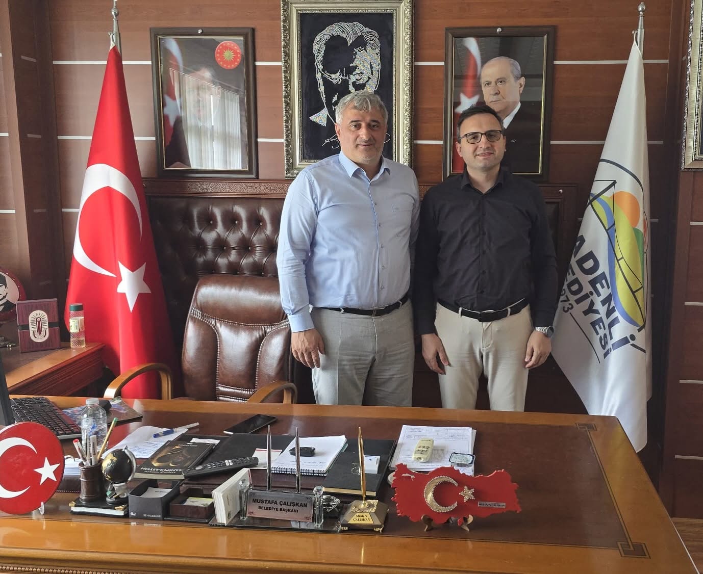 Ali Yazıcı’dan Madenli Belediye Başkanı Mustafa Çalışkan’a Veda Ziyareti