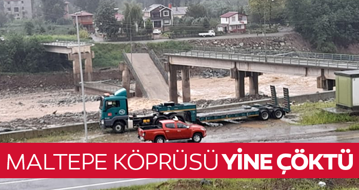 Maltepe Köyü Köprüsü Yine Çöktü